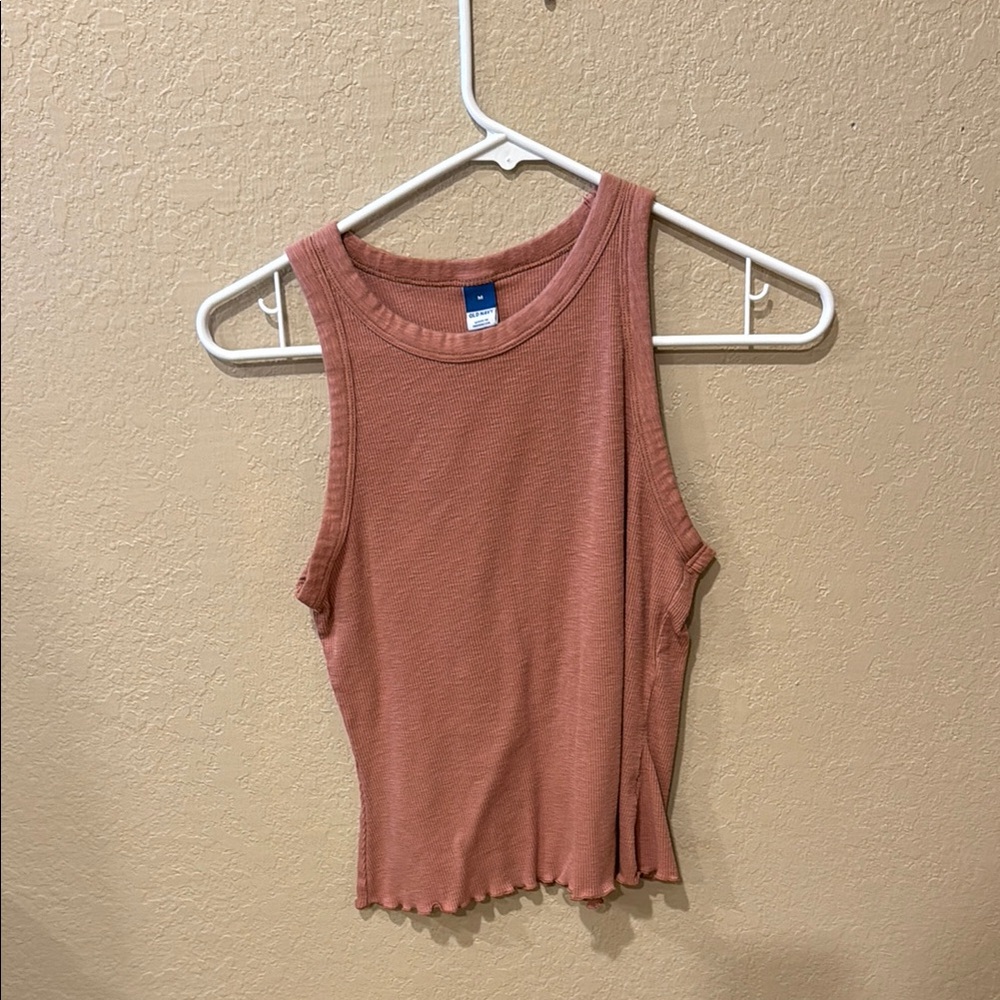 Old Navy Dusty Rose Ribbed Tank Top